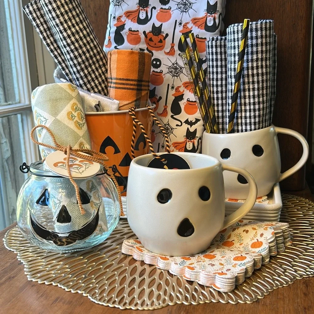 Gingham Table Runner Black + White 14 x 108 Inches Tablescape Black Gold  NEW!